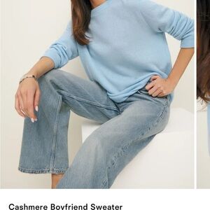Reformation Cashmere Boyfriend Sweater in Bayou XS